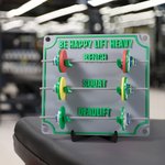 Personalized Removable Mini Barbells Weightlifting Tracking Board with Text Home Gym Gift for Coach Fitness Lover