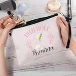 Personalized Golf 19th Hole Name Makeup Bag with Wristband Golf Accessories Gift for Women Golfer