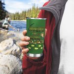 Personalized Hooked on Being Papa Fishing Theme 20oz Tumbler with Title and 1 - 20 Kid Names Grandparents Day Father's Day Gift for Dad Grandpa