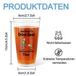 Personalisierter „Just Want to Drink Beer“ Bierbecher mit Haustierbesitzer Haustier-Fotos und Namen 470ml Bierglas Geschenk für Tierliebhaber