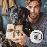 Tazza personalizzata Happy Pawther's Day con nome e foto dell'animale domestico Regalo di compleanno per la festa del papà per uomini