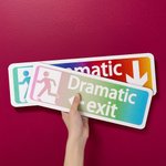 Panneau de sortie dramatique en bois coloré personnalisé Décoration murale de hall d'entrée amusante Cadeau d'anniversaire pour les amateurs de théâtr