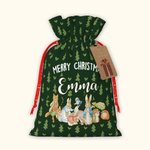 Personalisierte Weihnachten Santa Sack Peter Rabbit Geschenk Tasche