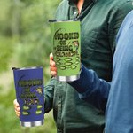 Personalized Hooked on Being Papa Fishing Theme 20oz Tumbler with Title and 1 - 20 Kid Names Grandparents Day Father's Day Gift for Dad Grandpa