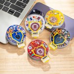 Personalised Acrylic Discipline Bulb Design Airbag Magsafe Phone Grip Stand Holder with Text School Badge Birthday Gift for University Student