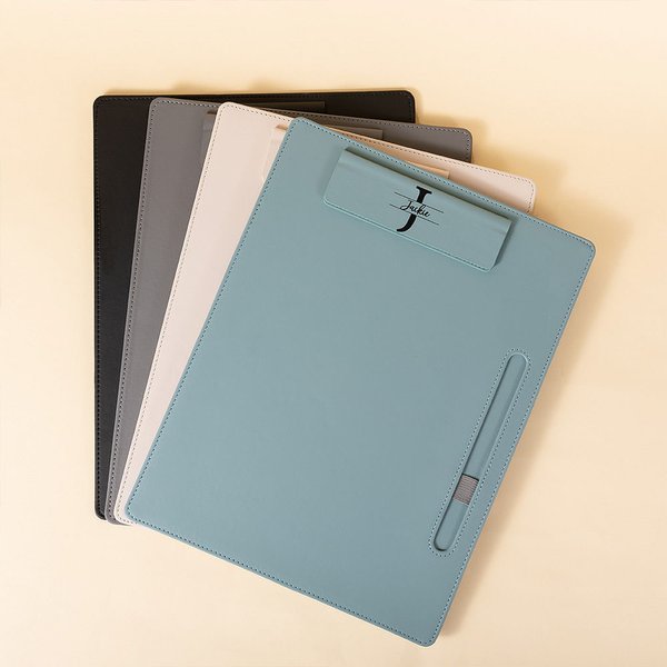 Personalised Multicolor Portable A4 Clipboard with Initial Name and Pen Holder School Essentials Back to School Teacher's Day Gift for Teacher