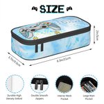 Personalized Tie-dye Effect Gamepad Gaming Elements Large Pencil Case Pouch with Name School Supplies Birthday Back to School Gift for Kids