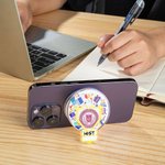 Personalised Acrylic Discipline Bulb Design Airbag Magsafe Phone Grip Stand Holder with Text School Badge Birthday Gift for University Student
