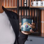 Gepersonaliseerde Regenboog Cartoon Vrouw 11oz Keramische Koffiemok met Naam Lerarendag Waardering Cadeau voor Leraar