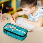 Personalized Tie-dye Effect Gamepad Gaming Elements Large Pencil Case Pouch with Name School Supplies Birthday Back to School Gift for Kids