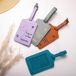 Porte-Passeport ou Étiquette de Bagage Personnalisé avec Nom et Texte Accessoire de Vacances en Cuir Cadeau Anniversaire pour Amoureux de Voyage