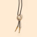 Personalized Vintage Western Bolo Tie with  Initial A-Z Cowboy Accessories Wedding Party Bridal Shower Gift for Bridegroom Best Man