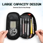 Personalized Tie-dye Effect Gamepad Gaming Elements Large Pencil Case Pouch with Name School Supplies Birthday Back to School Gift for Kids