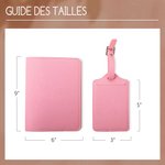 Porte-Passeport ou Étiquette de Bagage Personnalisé avec Nom et Texte Accessoire de Vacances en Cuir Cadeau Anniversaire pour Amoureux de Voyage