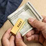 Gepersonaliseerde Dunne Blauwe Lijn Geldclip met Gegraveerde Tekst Verjaardagsverjaardagscadeau voor Politieagent