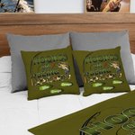 Personalized Hooked On Being Papa Fishing Theme Throw Pillow Cover with Names Camouflage Home Decor Birthday Grandparents' Day for Dad Grandpa