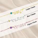 Personalized Thai Name Pendant Necklace with Birthstone Thailand Laos Nameplate Jewellery Birthday Anniversary Gift for Women