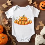 Personalised Pumpkin My 1st Halloween 100% Cotton Baby Bodysuit with Name Halloween Gift for Baby Newborn