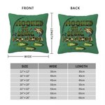 Personalized Hooked On Being Papa Fishing Theme Throw Pillow Cover with Names Camouflage Home Decor Birthday Grandparents' Day for Dad Grandpa