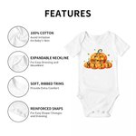 Personalised Pumpkin My 1st Halloween 100% Cotton Baby Bodysuit with Name Halloween Gift for Baby Newborn
