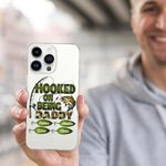 Personalized Hooked On Being Papa Fishing Theme Slim Phone Case Protective Cover for iPhone with Names Birthday Grandparents' Day for Dad Grandpa