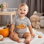 Personalised Pumpkin My 1st Halloween 100% Cotton Baby Bodysuit with Name Halloween Gift for Baby Newborn