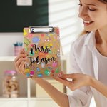 Personalized Erasable Cartoon Acrylic Clipboard with Name Back to School Teacher’s Day Gift for Teacher
