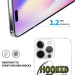 Personalized Hooked On Being Papa Fishing Theme Slim Phone Case Protective Cover for iPhone with Names Birthday Grandparents' Day for Dad Grandpa