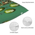 Personalized Hooked On Being Papa Fishing Theme Throw Pillow Cover with Names Camouflage Home Decor Birthday Grandparents' Day for Dad Grandpa