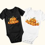 Personalised Pumpkin My 1st Halloween 100% Cotton Baby Bodysuit with Name Halloween Gift for Baby Newborn
