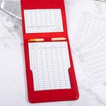 Personalized Pink Floral Golf Cart Design Leather Golf Scorecard Holder with Name and Pencil Loop Portable Golf Accessories Gift for Golf Lover Coach