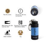 Personalized Mini LED USB Rechargeable Torch Keychain with Engraved Name Birthday Gift for Travel Lover