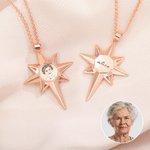 Gepersonaliseerde foto Polaris halsketting met gegraveerde naam Herdenkingscadeau voor vrouwen meisjes