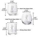 Personalized Engraved Birth Flower Bourbon Whiskey Glasses Zodiac Sign Slate Coaster with Name Birthday Gift for Family Friend