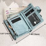 Personalisierte Geburt Blumenstrauß Bleistift Bogen Leder dreifach gefaltetes Portemonnaie mit Karteninhaber Geburtstag Lehrer Wertschätzung Geschenk 