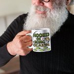 Personalized Hooked on Being Papa 11oz 15oz Ceramic Coffee Mug with Title and 1 - 20 Kid Names Grandparents Day Father's Day Gift for Dad Grandpa