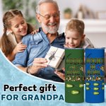 Personalisierte lustige Hooked On Being Papa 20oz Skinny Tumbler mit 1-20 Namen Großelterntag Vatertag Geschenk für Opa Papa