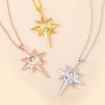 Gepersonaliseerde foto Polaris halsketting met gegraveerde naam Herdenkingscadeau voor vrouwen meisjes