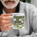 Personalized Hooked on Being Papa 11oz 15oz Ceramic Coffee Mug with Title and 1 - 20 Kid Names Grandparents Day Father's Day Gift for Dad Grandpa