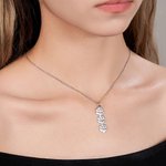 Personalized Dog Cat Paw Wing Necklace with 1-12 Names Birthday Jewellery Gift for Women