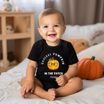 Personalized Cutest Coolest Sweetest Pumpkin In The Patch 100% Cotton Baby Bodysuit with Name Baby Shower Halloween Gift for Newborns