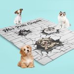 Couverture Personnalisée avec Titre 1-3 Chats Chiens et Noms Petits Coquins Cadeau Anniversaire Noël pour Famille Amoureux des Animaux de Compagnie