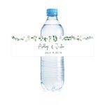 Personalized Eucalyptus Theme Wedding Water Bottle Labels Set of 30 Engagement Bridal Shower Party Gift