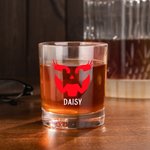 Personalized Jack-O'-Lantern 10oz Whisky Glasses with Name Birthday Halloween Grandparents Day Gift for Family Friends