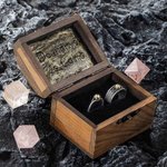 Boîte à Bijoux en Bois pour Bague Personnalisée avec Nom Cadeau de Mariage et de Fiançailles pour Couple