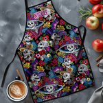 Personalized Skeleton Waterproof Unisex Apron with Name for Hairdressing Cooking Day of the Dead Gift for Baker Barber