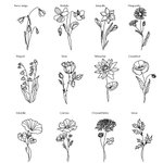 Pendentif Personnalisé avec Pierre de Naissance Collier Colibri avec Fleur de Naissance Cadeau Fête des Mères