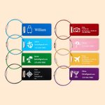 Étiquette de Bagage en Métal Badge d'Identification Personnalisé avec Nom Gravé Accessoire de Voyage pour Sac à Dos Valise