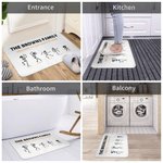 Personalizzato Multicolore 2 - 8 Scheletri Design Zerbino antiscivolo con nome e testo Halloween Home Decor Regalo per la famiglia