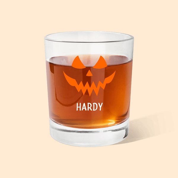 Personalisierte Jack-O'-Lantern 10oz Whiskey Gläser mit Namen Geburtstag Halloween Großeltern Tag Geschenk für Familie Freunde